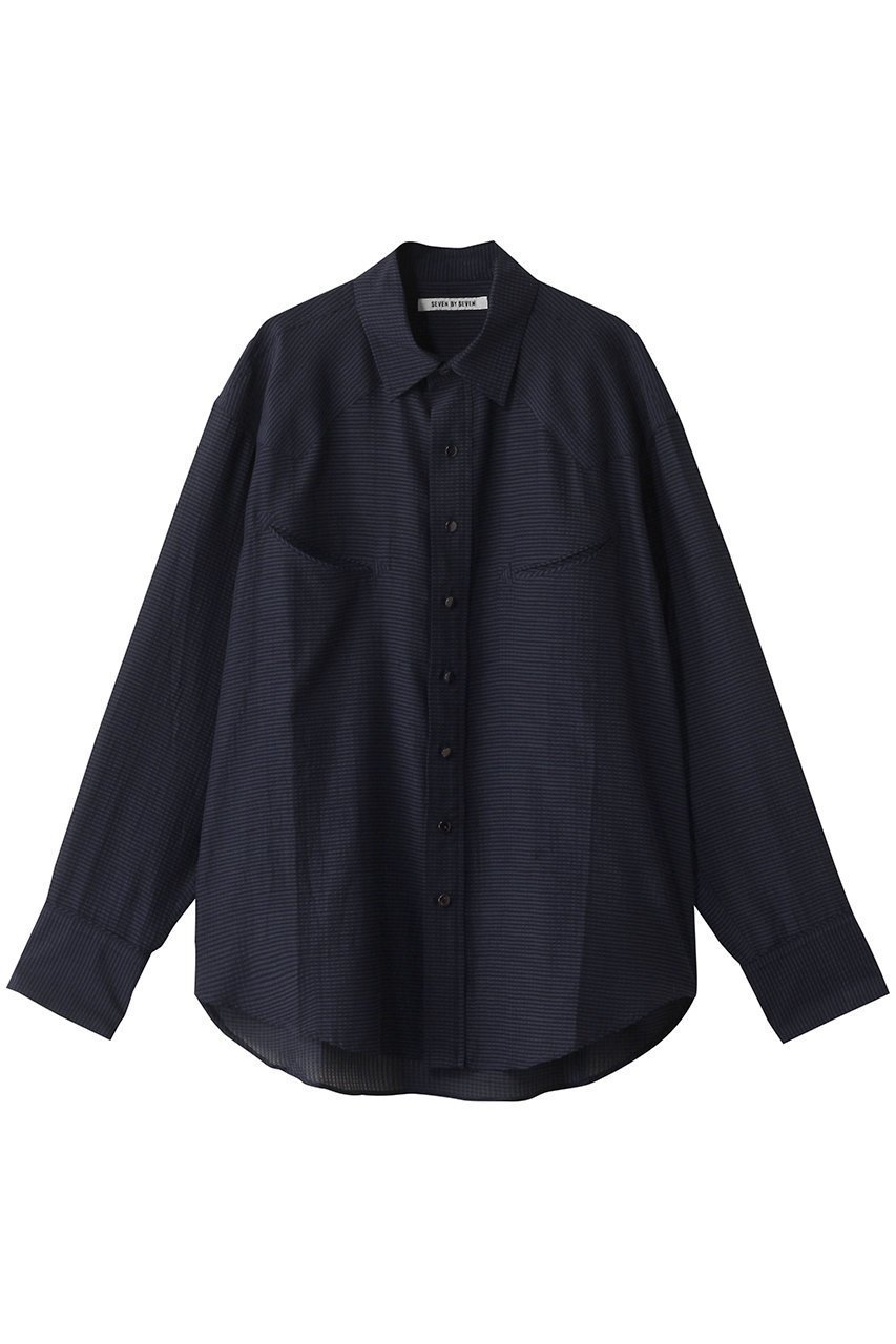【セブン バイ セブン/SEVEN BY SEVEN / MEN】の【MEN】スマイルポケット シアーウエスタンシャツ 人気、トレンドファッション・服の通販 founy(ファニー) 　ファッション　Fashion　メンズファッション　Fashion for Men　インド　Indian Textile　インナー　Innerwear　ウエスタン　Western Style　スラックス　Slacks, Dress Pants　スリーブ　Sleeve, Long Sleeve / Short Sleeve　ドレープ　Drape, Draping Fabric　バランス　Balance, Style Balance　プリント　Print, Printed Pattern　ポケット　Pocket, Pocket Detail　ロング　Long, Long-Length　エレガント 上品　Elegant　 other-1|ID: prp329100004910802 ipo3291000000036795793