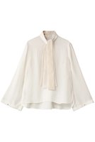 【ザ ライナー/THE LINER】のメルティ タイブラウス 人気、トレンドファッション・服の通販 founy(ファニー) ファッション Fashion レディースファッション Fashion for Women トップス・カットソー Cut & Sew Tops シャツ・ブラウス・オフィスカジュアル Elegant Blouses & Button-Ups スタンド Stand Collar, Upright Stand スリーブ Sleeve, Long Sleeve / Short Sleeve フォーマル Formal, Dressy ベルベット Velvet, Velvety ロング Long, Long-Length エレガント 上品 Elegant |ID:prp329100004910809