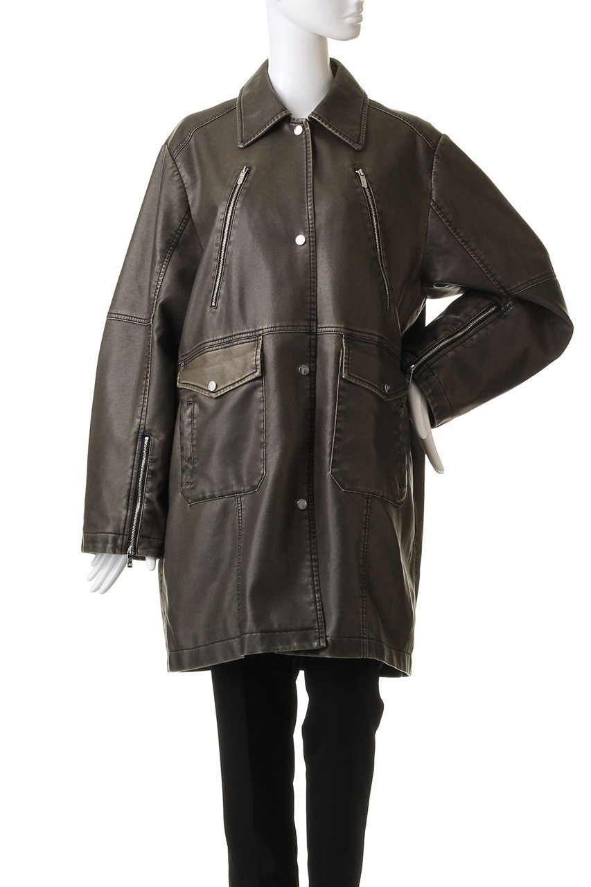 【プランク プロジェクト/PRANK PROJECT】のフェイクレザーヴィンテージミドルコート / faux Leather Vintage Middle Coat 人気、トレンドファッション・服の通販 founy(ファニー) ファッション Fashion レディースファッション Fashion for Women アウター Coat / Outerwear Collection コート・ロングコート・ピーコート Long Coats, Peacoats & More トレンド Trend, Trending Now ミドル Middle Length, Mid Height メタル Metal, Metal Parts ロング Long, Long-Length 今季 This Season, Current Season 冬 Winter / This Winter other-2|ID: prp329100004910816 ipo3291000000036795953