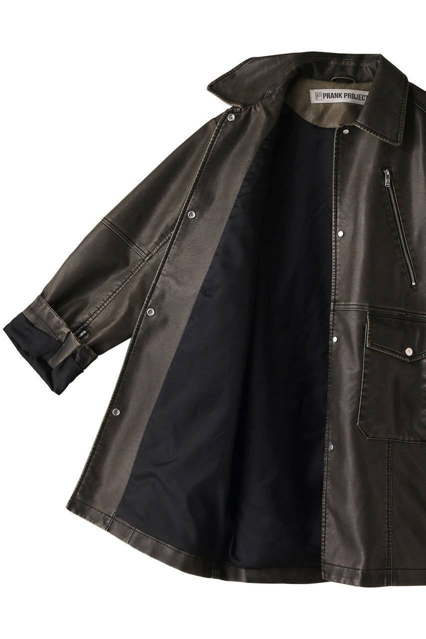 【プランク プロジェクト/PRANK PROJECT】のフェイクレザーヴィンテージミドルコート / faux Leather Vintage Middle Coat 人気、トレンドファッション・服の通販 founy(ファニー) ファッション Fashion レディースファッション Fashion for Women アウター Coat / Outerwear Collection コート・ロングコート・ピーコート Long Coats, Peacoats & More トレンド Trend, Trending Now ミドル Middle Length, Mid Height メタル Metal, Metal Parts ロング Long, Long-Length 今季 This Season, Current Season 冬 Winter / This Winter other-7|ID: prp329100004910816 ipo3291000000036795959