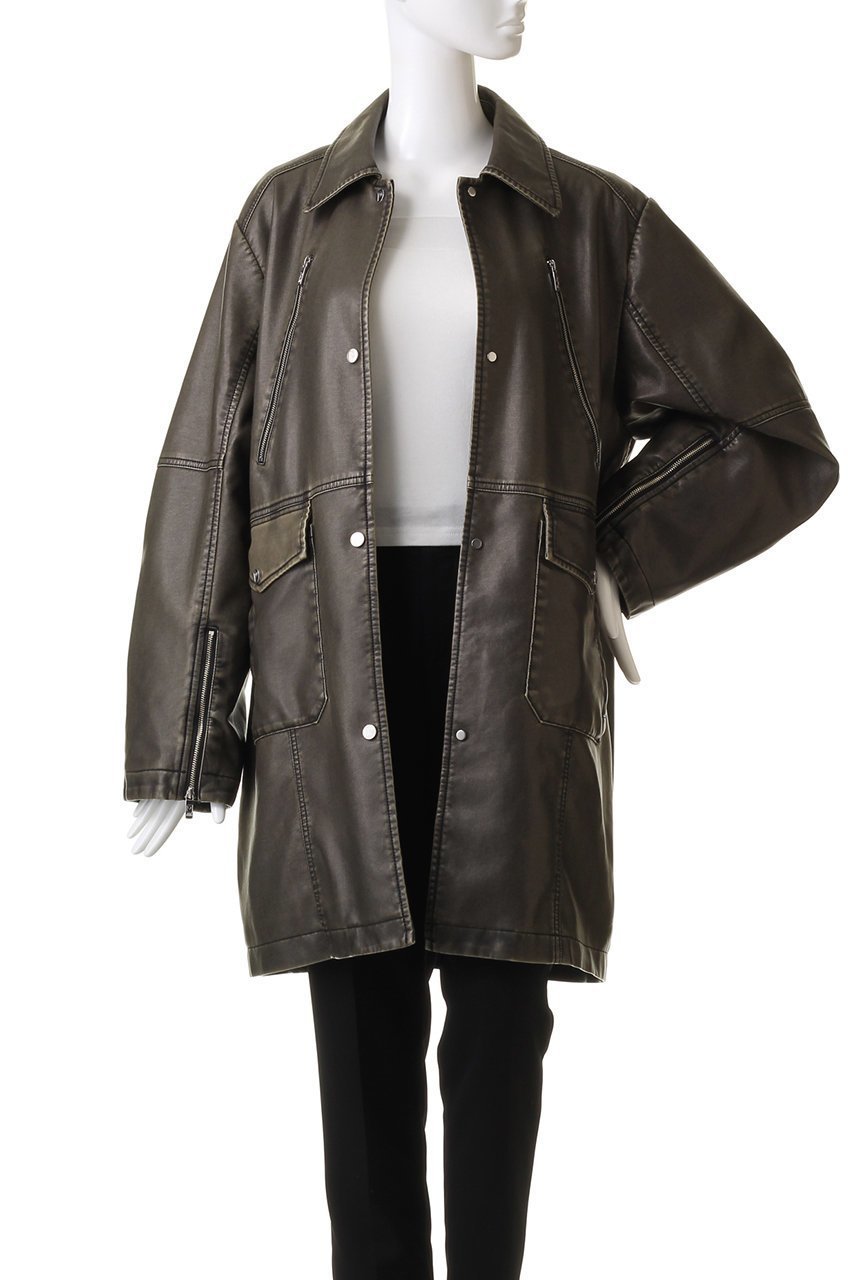 【プランク プロジェクト/PRANK PROJECT】のフェイクレザーヴィンテージミドルコート / faux Leather Vintage Middle Coat 人気、トレンドファッション・服の通販 founy(ファニー) ファッション Fashion レディースファッション Fashion for Women アウター Coat / Outerwear Collection コート・ロングコート・ピーコート Long Coats, Peacoats & More トレンド Trend, Trending Now ミドル Middle Length, Mid Height メタル Metal, Metal Parts ロング Long, Long-Length 今季 This Season, Current Season 冬 Winter / This Winter other-8|ID: prp329100004910816 ipo3291000000036795960