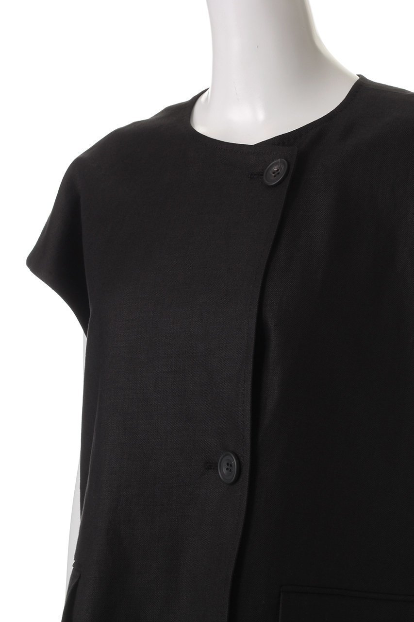 【デパリエ/DEPAREILLE】のリネンツイルポンチョジレ 人気、トレンドファッション・服の通販 founy(ファニー) 　ファッション　Fashion　レディースファッション　Fashion for Women　アウター　Coat / Outerwear Collection　レディースジャケット・軽アウター　Jackets　ポンチョ・ケープコート　Ponchos & Capes　シンプル　Simple, Minimal　ジャケット　Jacket, Outerwear　ドレープ　Drape, Draping Fabric　フロント　Front, Front Design　ベスト　Vest, Waistcoat　ポンチョ　Poncho, Cape Style　エレガント 上品　Elegant　other-5|ID: prp329100004910886 ipo3291000000036796789