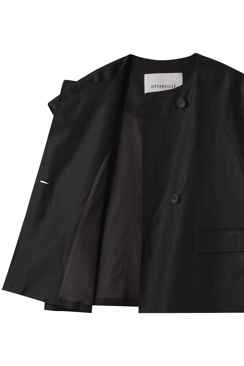 【デパリエ/DEPAREILLE】のリネンツイルポンチョジレ 人気、トレンドファッション・服の通販 founy(ファニー) 　ファッション　Fashion　レディースファッション　Fashion for Women　アウター　Coat / Outerwear Collection　レディースジャケット・軽アウター　Jackets　ポンチョ・ケープコート　Ponchos & Capes　シンプル　Simple, Minimal　ジャケット　Jacket, Outerwear　ドレープ　Drape, Draping Fabric　フロント　Front, Front Design　ベスト　Vest, Waistcoat　ポンチョ　Poncho, Cape Style　エレガント 上品　Elegant　other-6|ID: prp329100004910886 ipo3291000000036796790