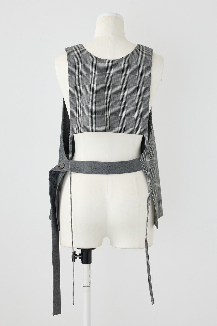 【エンフォルド/ENFOLD】のモノトーンチェック 2Wayホルターベスト 人気、トレンドファッション・服の通販 founy(ファニー) 　ファッション　Fashion　レディースファッション　Fashion for Women　アウター　Coat / Outerwear Collection　レディースジャケット・軽アウター　Jackets　インナー　Innerwear　ジャケット　Jacket, Outerwear　チェック　Check, Plaid, Tartan　フィット　Fit, Slim Fit　ベスト　Vest, Waistcoat　モノトーン　Monotone, Black and White　other-3|ID: prp329100004910917 ipo3291000000036797325