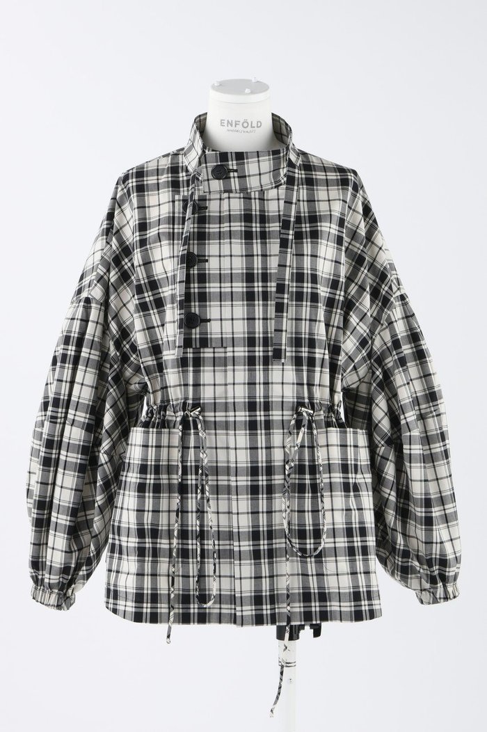 【エンフォルド/ENFOLD】のクラシカルチェック 2way ショートブルゾン インテリア・キッズ・メンズ・レディースファッション・服の通販 founy(ファニー) https://founy.com/ ファッション Fashion レディースファッション Fashion for Women アウター Coat / Outerwear Collection レディースジャケット・軽アウター Jackets ブルゾンジャケット・スポーティアウター Blouson Jackets エレガント 上品 Elegant クラシカル Classical, Vintage-Inspired ショート Short, Short Length ジャケット Jacket, Outerwear スピンドル Spindle, Drawcord チェック Check, Plaid, Tartan フロント Front, Front Design ブルゾン Blouson, Bomber Jacket ロング Long, Long-Length 夏 Summer 春 Spring 洗える Machine Washable |ID: prp329100004910936 ipo3291000000036797614