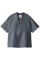 【デパリエ/DEPAREILLE】のデニムフィルムツイルジャケット 人気、トレンドファッション・服の通販 founy(ファニー) ファッション Fashion レディースファッション Fashion for Women アウター Coat / Outerwear Collection レディースジャケット・軽アウター Jackets おすすめ Recommended / Our Picks ジャケット Jacket, Outerwear スリット Slit, Slit Detail セットアップ Set-Up, Coordinated Outfit デニム Denim, Jeans Material エレガント 上品 Elegant 半袖 Short Sleeve, Half Sleeve 長袖 Long Sleeve, Full Sleeve |ID:prp329100004910939