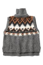【アロー/aLORS】のGilet en tricot jacquard a fils tires “Eriu“ ニットベスト(フェニックス) 人気、トレンドファッション・服の通販 founy(ファニー) ファッション Fashion レディースファッション Fashion for Women トップス・カットソー Cut & Sew Tops ニット Knit Tops & Sweaters ベスト&ジレ / 重ね着スタイル Vests & Gilets カジュアルプルオーバー・ニットトップス Pullovers & Knit Tops / Casual Pullovers イタリア Italy グラフィック Graphic, Graphic Design ブローチ Brooch, Pin Brooch ベスト Vest, Waistcoat thumbnail グレー|ID: prp329100004910960 ipo3291000000036798111