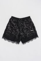 【プランク プロジェクト/PRANK PROJECT】のスパンコールレースショートパンツ / Spangle Lace Short Pants 人気、トレンドファッション・服の通販 founy(ファニー) ファッション Fashion レディースファッション Fashion for Women パンツ Pants & Trousers ショートパンツ・ハーフパンツ High-Waisted & Relaxed Shorts コンビ Combo, Combination Style ショート Short, Short Length スカラップ Scallop, Scalloped Edge スパンコール Sequins, Sequin Embellishment ランダム Random, Irregular レース Lace, Lace Fabric thumbnail BLK(ブラック)|ID: prp329100004910981 ipo3291000000036798510
