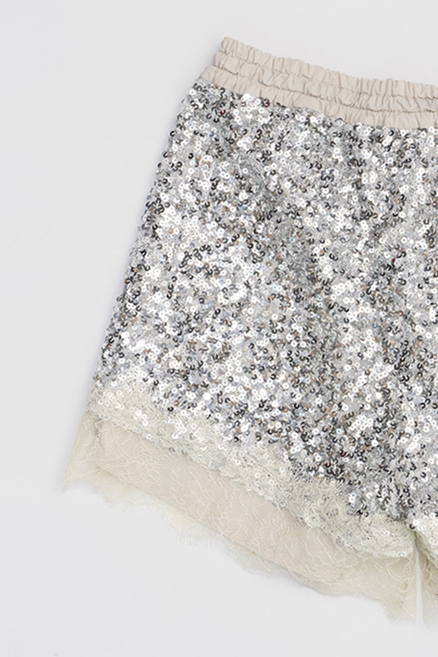 【プランク プロジェクト/PRANK PROJECT】のスパンコールレースショートパンツ / Spangle Lace Short Pants 人気、トレンドファッション・服の通販 founy(ファニー) ファッション Fashion レディースファッション Fashion for Women パンツ Pants & Trousers ショートパンツ・ハーフパンツ High-Waisted & Relaxed Shorts コンビ Combo, Combination Style ショート Short, Short Length スカラップ Scallop, Scalloped Edge スパンコール Sequins, Sequin Embellishment ランダム Random, Irregular レース Lace, Lace Fabric other-4|ID: prp329100004910981 ipo3291000000036798517