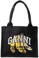 【ガニー/GANNI】のラージ イージー ショッパー バナナ プリント 人気、トレンドファッション・服の通販 founy(ファニー) ファッション Fashion レディースファッション Fashion for Women バッグ Bags シンプル Simple, Minimal プリント Print, Printed Pattern ビジネス 仕事 通勤 Business / Work / Commuting 雑誌 Magazine, Fashion Magazine |ID:prp329100004910987