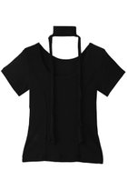 【メゾンスペシャル/MAISON SPECIAL】のWith Tie Sheer Cotton T-shirt/タイ付きシアーコットンTEE BLK(ブラック)|ID: prp329100004910994 ipo3291000000036798843