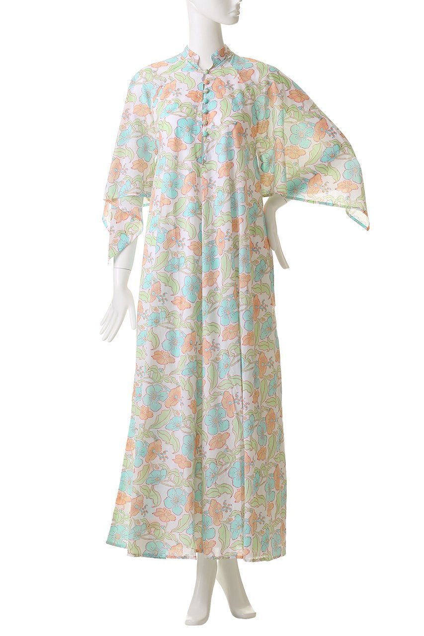 【エスゼット ブロックプリント/SZ Blockprints】のARTEMISIA DRESS FLOWER POWER フレアスリーブドレス 人気、トレンドファッション・服の通販 founy(ファニー) 　ファッション　Fashion　レディースファッション　Fashion for Women　ワンピース　Dresses　フォーマル・パーティードレス・結婚式用ドレス　Elegant & Casual Dresses　チュニック　Tunic Tops & Dresses　エレガント 上品　Elegant　スリーブ　Sleeve, Long Sleeve / Short Sleeve　チュニック　Tunic, Long Top　ドレス　Dress, One-Piece　パーティ　Party, Party Style　フラワー　Flower, Floral　フレア　Flare, Flared　プリント　Print, Printed Pattern　軽量　Lightweight, Ultra Light　other-2|ID: prp329100004911024 ipo3291000000036799302
