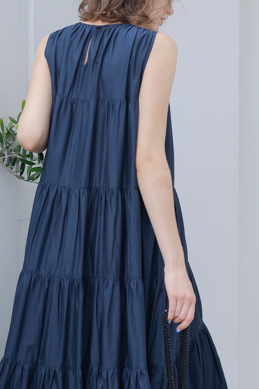 【マーレット/MERLETTE】の【日本限定】CARON クルーネックアンクル丈ティアードドレス 人気、トレンドファッション・服の通販 founy(ファニー) 　ファッション　Fashion　レディースファッション　Fashion for Women　ワンピース　Dresses　フォーマル・パーティードレス・結婚式用ドレス　Elegant & Casual Dresses　チュニック　Tunic Tops & Dresses　インナー　Innerwear　カットソー　Cut and Sewn Top　タートルネック　Turtleneck, High Neck　チュニック　Tunic, Long Top　ドレス　Dress, One-Piece　マキシ　Maxi, Full Length　エレガント 上品　Elegant　人気　Popular, Best Seller　other-7|ID: prp329100004911026 ipo3291000000036799349