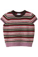 【メゾンスペシャル/MAISON SPECIAL】のMulti Border Cap Sleeve Knit Tops/マルチボーダーキャップスリーブニットトップス 人気、トレンドファッション・服の通販 founy(ファニー) ファッション Fashion レディースファッション Fashion for Women トップス・カットソー Cut & Sew Tops ニット Knit Tops & Sweaters カジュアルプルオーバー・ニットトップス Pullovers & Knit Tops / Casual Pullovers キャップ Cap, Baseball Cap コンパクト Compact, Small Size スリーブ Sleeve, Long Sleeve / Short Sleeve バランス Balance, Style Balance パターン Pattern, Design Print ベーシック Basic, Essential ボーダー Border, Stripe 畦 Ribbed Knit 秋 Autumn |ID:prp329100004911061