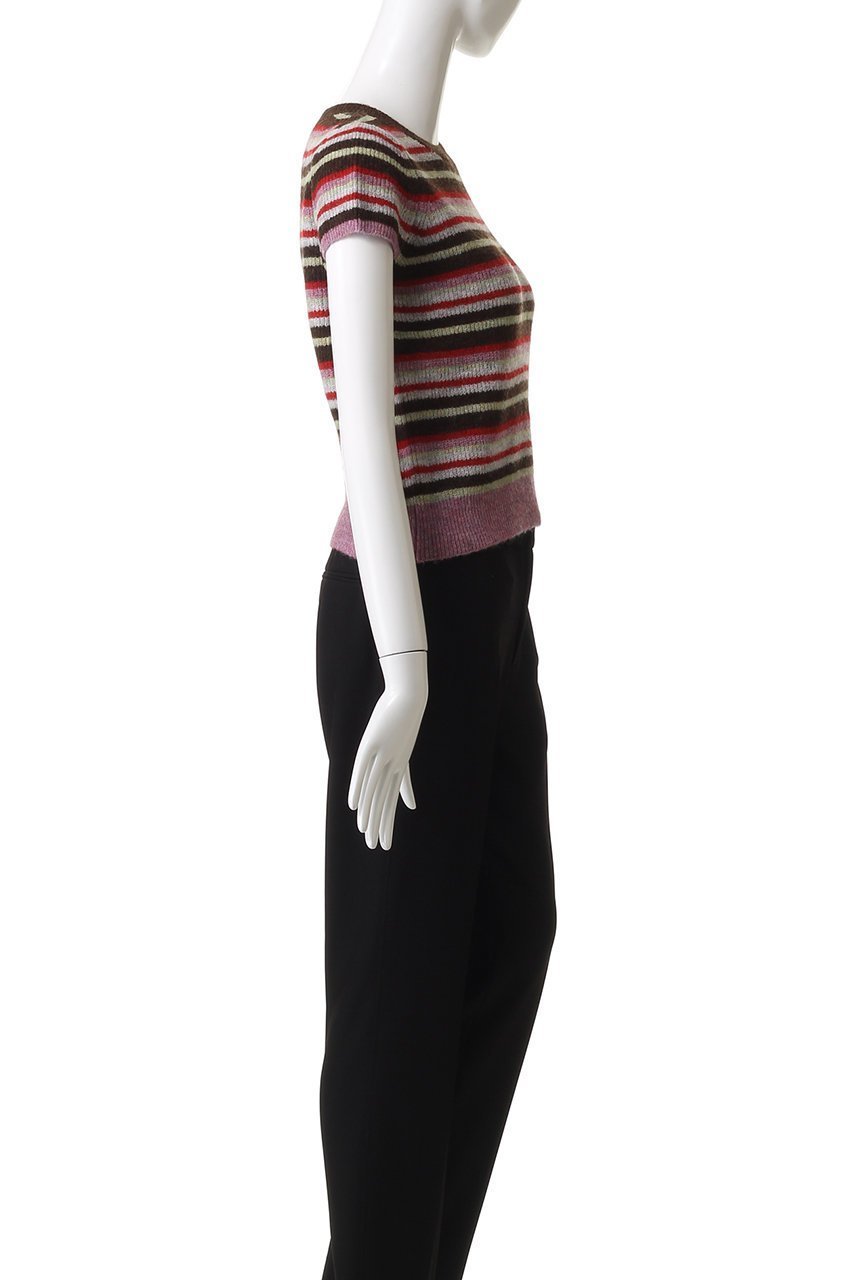 【メゾンスペシャル/MAISON SPECIAL】のMulti Border Cap Sleeve Knit Tops/マルチボーダーキャップスリーブニットトップス 人気、トレンドファッション・服の通販 founy(ファニー) 　ファッション　Fashion　レディースファッション　Fashion for Women　トップス・カットソー　Cut & Sew Tops　ニット　Knit Tops & Sweaters　カジュアルプルオーバー・ニットトップス　Pullovers & Knit Tops / Casual Pullovers　キャップ　Cap, Baseball Cap　コンパクト　Compact, Small Size　スリーブ　Sleeve, Long Sleeve / Short Sleeve　バランス　Balance, Style Balance　パターン　Pattern, Design Print　ベーシック　Basic, Essential　ボーダー　Border, Stripe　畦　Ribbed Knit　秋　Autumn　other-3|ID: prp329100004911061 ipo3291000000036799813