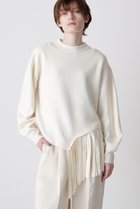 【ヒューエルミュージアム/hueLe Museum】の【hLM】フリンジニット 人気、トレンドファッション・服の通販 founy(ファニー) ファッション Fashion レディースファッション Fashion for Women トップス・カットソー Cut & Sew Tops ニット Knit Tops & Sweaters カジュアルプルオーバー・ニットトップス Pullovers & Knit Tops / Casual Pullovers アシンメトリー Asymmetrical Style イタリア Italy スウェット / スエット Sweatshirt, Sweatwear フリンジ Fringe, Tassel thumbnail ホワイト|ID: prp329100004911078 ipo3291000000036800084