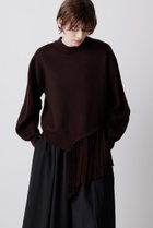【ヒューエルミュージアム/hueLe Museum】の【hLM】フリンジニット 人気、トレンドファッション・服の通販 founy(ファニー) ファッション Fashion レディースファッション Fashion for Women トップス・カットソー Cut & Sew Tops ニット Knit Tops & Sweaters カジュアルプルオーバー・ニットトップス Pullovers & Knit Tops / Casual Pullovers アシンメトリー Asymmetrical Style イタリア Italy スウェット / スエット Sweatshirt, Sweatwear フリンジ Fringe, Tassel thumbnail ブラウン|ID: prp329100004911078 ipo3291000000036800086