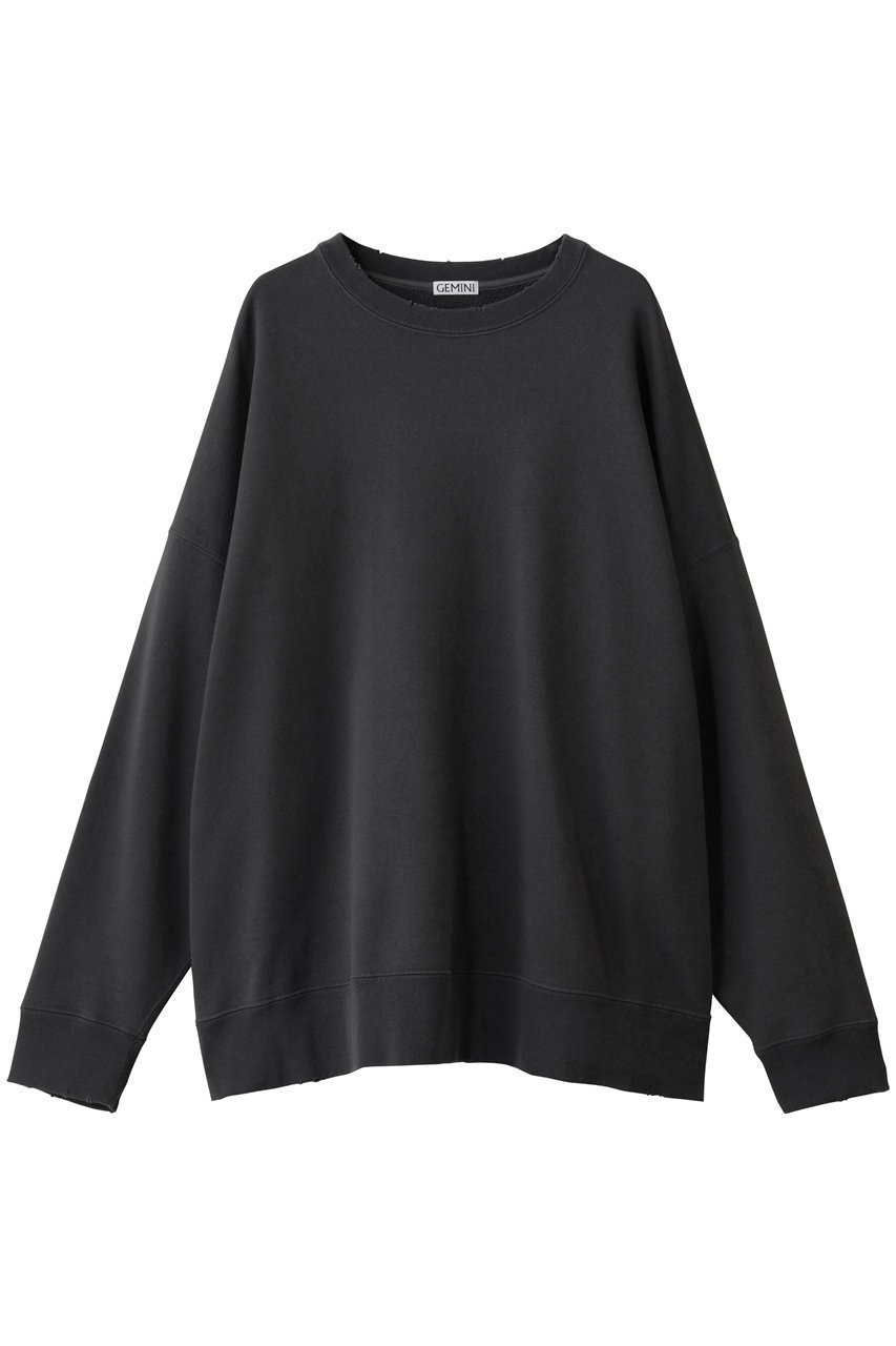 【ウィムガゼット/Whim Gazette】の【GEMINI】オーバーバックプリントスウェット インテリア・キッズ・メンズ・レディースファッション・服の通販 founy(ファニー) 　ファッション　Fashion　レディースファッション　Fashion for Women　トップス・カットソー　Cut & Sew Tops　シャツ・ブラウス・オフィスカジュアル　Elegant Blouses & Button-Ups　レディースパーカー・カジュアルフーディー　Casual Hoodies & Sweatshirts　ロングTシャツ・Tシャツ　Longline T-Shirts & Tees　スウェット・クルーネックトップス　Sweatshirts & Crewnecks / Relaxed Fit Sweat Tops　カットソー・ベーシックTシャツ　Cut-and-Sewn Tops / Stretch Tees & Basics　シンプル　Simple, Minimal　スリーブ　Sleeve, Long Sleeve / Short Sleeve　ダメージ　Distressed, Destroyed　プリント　Print, Printed Pattern　ロング　Long, Long-Length　A/W・秋冬　Autumn/Winter　チャコールグレー|ID: prp329100004911100 ipo3291000000036800291