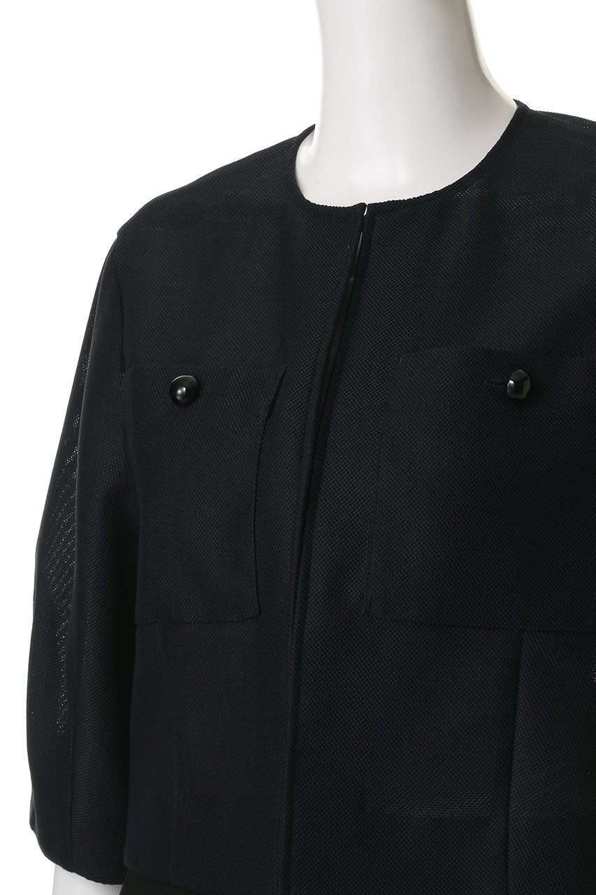 【アルアバイル/allureville】のカラミノーカラージャケット 人気、トレンドファッション・服の通販 founy(ファニー) ファッション Fashion レディースファッション Fashion for Women アウター Coat / Outerwear Collection レディースジャケット・軽アウター Jackets ノーカラージャケット / シンプル上品コーデ Collarless Jackets ショート Short, Short Length ジャケット Jacket, Outerwear スリーブ Sleeve, Long Sleeve / Short Sleeve other-5|ID: prp329100004911135 ipo3291000000036800722