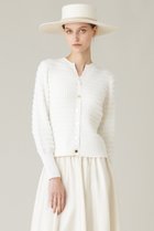 【アルアバイル/allureville】の【LOULOU WILLOUGHBY】フェザーリブボーダーカーディガン オフホワイト|ID: prp329100004911148 ipo3291000000036800926