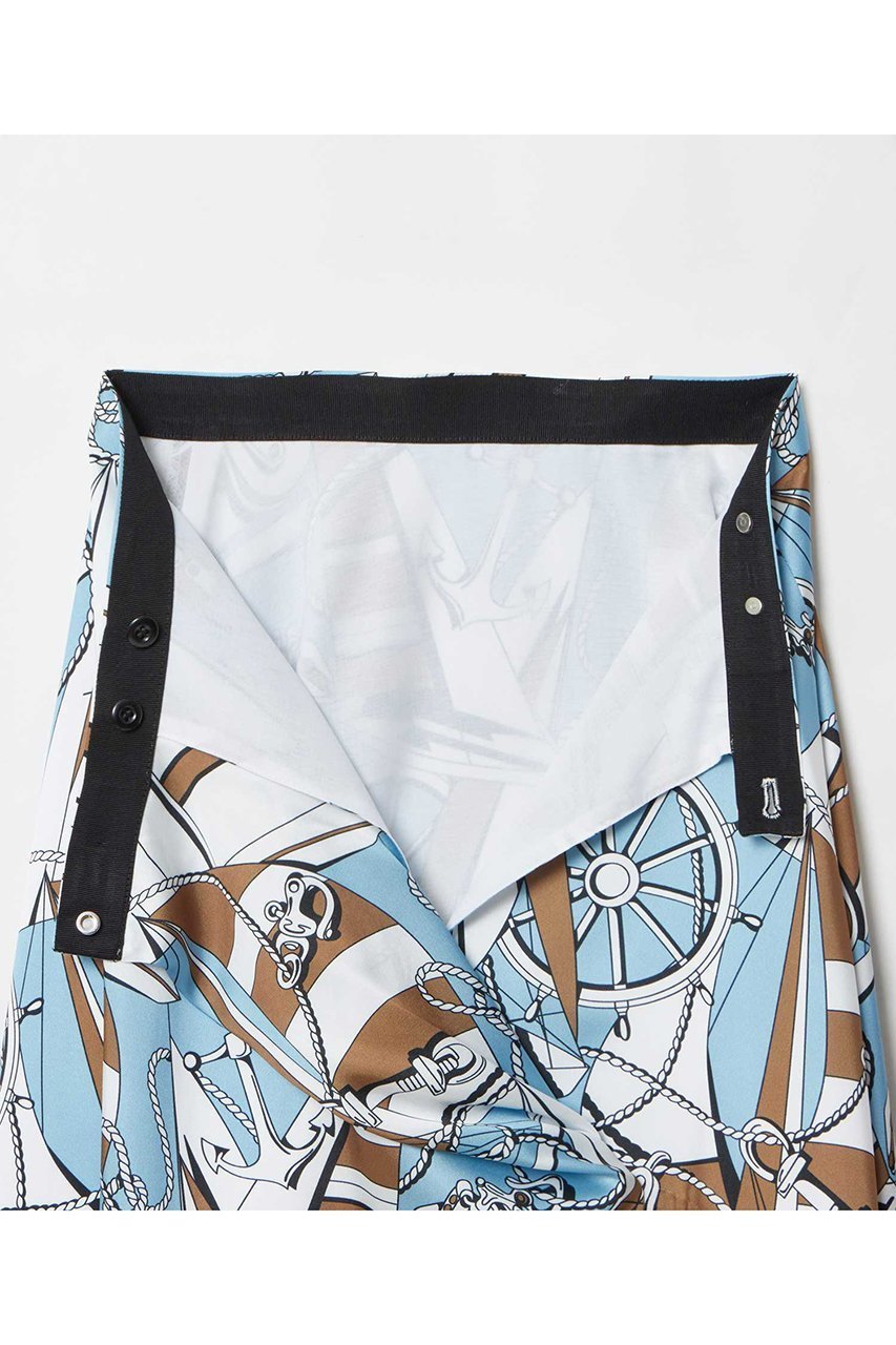 【アルアバイル/allureville】の【LOULOU WILLOUGHBY】RATTIマリーナプリントフレアスカート 人気、トレンドファッション・服の通販 founy(ファニー) 　ファッション　Fashion　レディースファッション　Fashion for Women　スカート　Skirts　Aライン・フレアスカート　A-Line & Flared Skirts　ロングスカート　Long Skirts / Maxi & Midi Skirts　おすすめ　Recommended / Our Picks　イタリア　Italy　セットアップ　Set-Up, Coordinated Outfit　フレア　Flare, Flared　フレアースカート　Flared Skirt, A-Line Skirt　プリント　Print, Printed Pattern　モチーフ　Motif, Design Theme　ラップ　Wrap, Wrap Design　ロング　Long, Long-Length　夏　Summer　無地　Plain, Solid Color　other-4|ID: prp329100004911156 ipo3291000000036801150