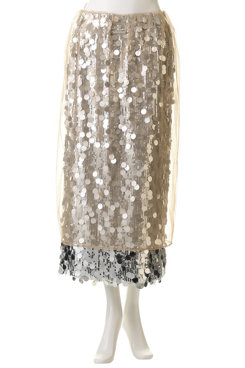 【プランク プロジェクト/PRANK PROJECT】のチュールラップスパンコールスカート 人気、トレンドファッション・服の通販 founy(ファニー) 　ファッション　Fashion　レディースファッション　Fashion for Women　スカート　Skirts　ロングスカート　Long Skirts / Maxi & Midi Skirts　おすすめ　Recommended / Our Picks　スウェット / スエット　Sweatshirt, Sweatwear　スパンコール　Sequins, Sequin Embellishment　スポーティ　Sporty, Casual Athletic　ソックス　Socks, Hosiery　チュール　Tulip, Tulip Motif　ロング　Long, Long-Length　エレガント 上品　Elegant　other-2|ID: prp329100004911186 ipo3291000000036801510