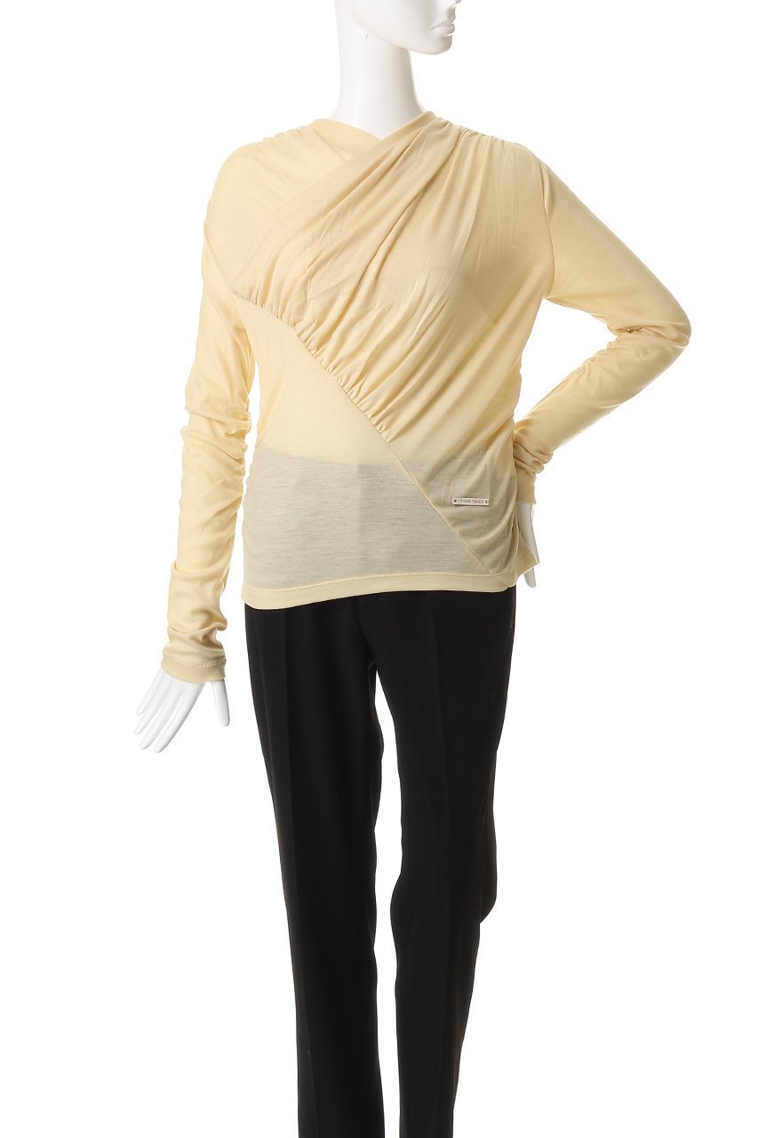 【プランク プロジェクト/PRANK PROJECT】のドレープクロストップス 人気、トレンドファッション・服の通販 founy(ファニー) ファッション Fashion レディースファッション Fashion for Women トップス・カットソー Cut & Sew Tops シャツ・ブラウス・オフィスカジュアル Elegant Blouses & Button-Ups ロングTシャツ・Tシャツ Longline T-Shirts & Tees カットソー・ベーシックTシャツ Cut-and-Sewn Tops / Stretch Tees & Basics おすすめ Recommended / Our Picks スリーブ Sleeve, Long Sleeve / Short Sleeve デニム Denim, Jeans Material ボトム Bottoms, Lower Wear ロング Long, Long-Length エレガント 上品 Elegant other-2|ID: prp329100004911192 ipo3291000000036801630