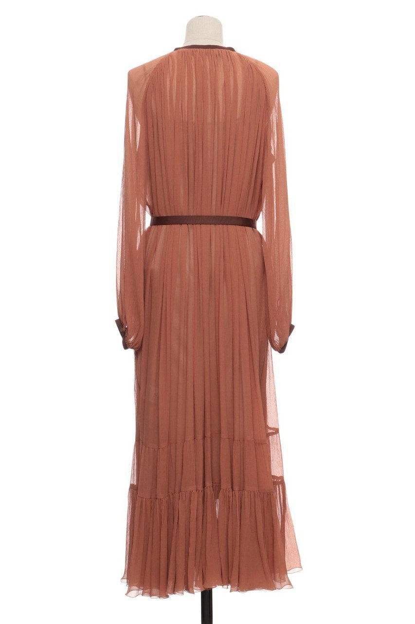 【オブリオ/AUBRIOT】のシルククレープ ワンピース 人気、トレンドファッション・服の通販 founy(ファニー) 　ファッション　Fashion　レディースファッション　Fashion for Women　ワンピース　Dresses　チュニック　Tunic Tops & Dresses　エアリー　Airy Texture　エレガント 上品　Elegant　ギャザー　Gathered, Ruffled　シルク　Silk, 100% Silk　チュニック　Tunic, Long Top　ドレス　Dress, One-Piece　ドレープ　Drape, Draping Fabric　リボン　Ribbon, Bow　ロマンティック　Romantic, Feminine Style　ロング　Long, Long-Length　other-3|ID: prp329100004911249 ipo3291000000036802225