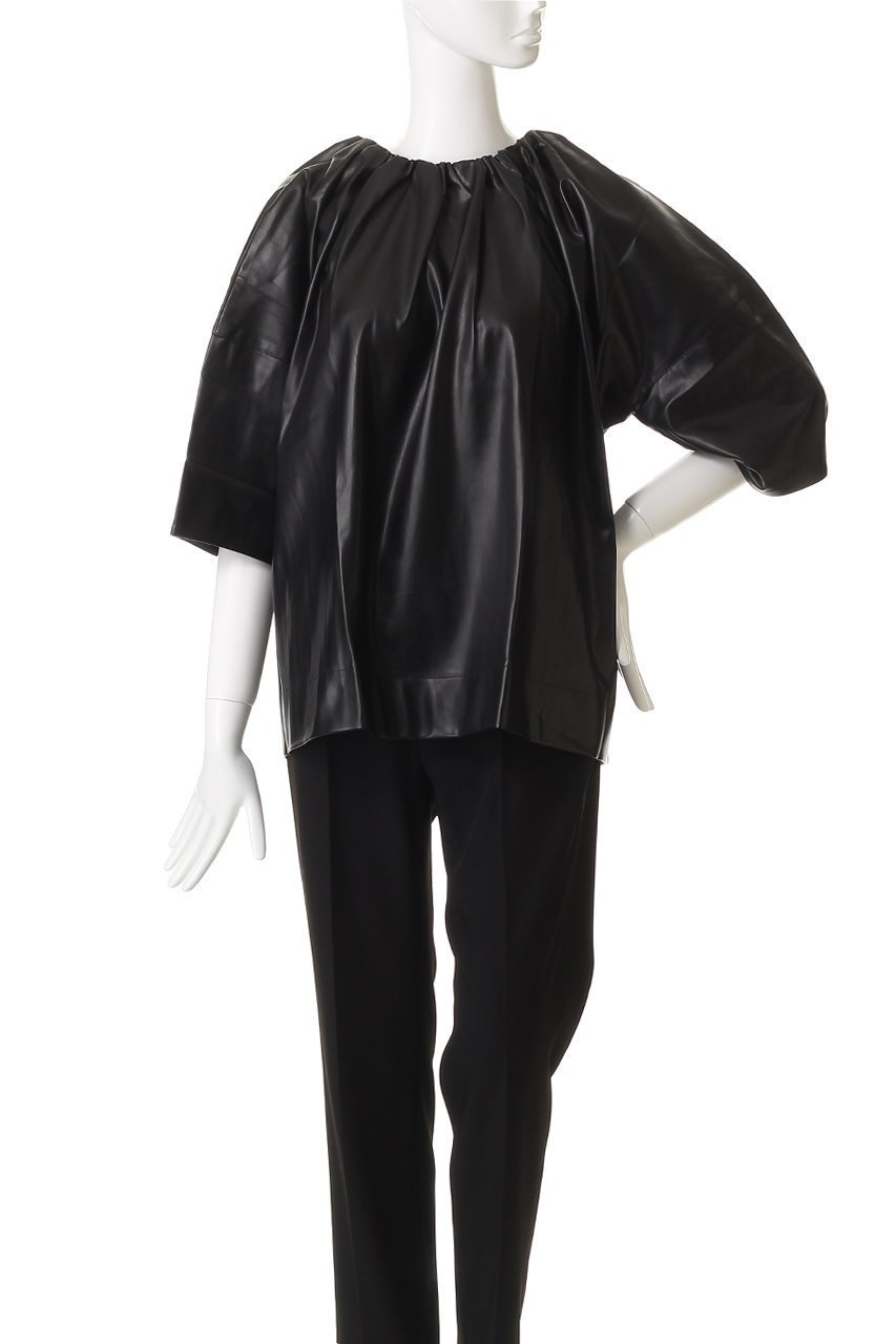 【フォーラム/FOURAM】のFAUX LEATHER SMOCK 人気、トレンドファッション・服の通販 founy(ファニー) ファッション Fashion レディースファッション Fashion for Women ワンピース Dresses チュニック Tunic Tops & Dresses インナー Innerwear ギャザー Gathered, Ruffled チュニック Tunic, Long Top other-2|ID: prp329100004911295 ipo3291000000036802868