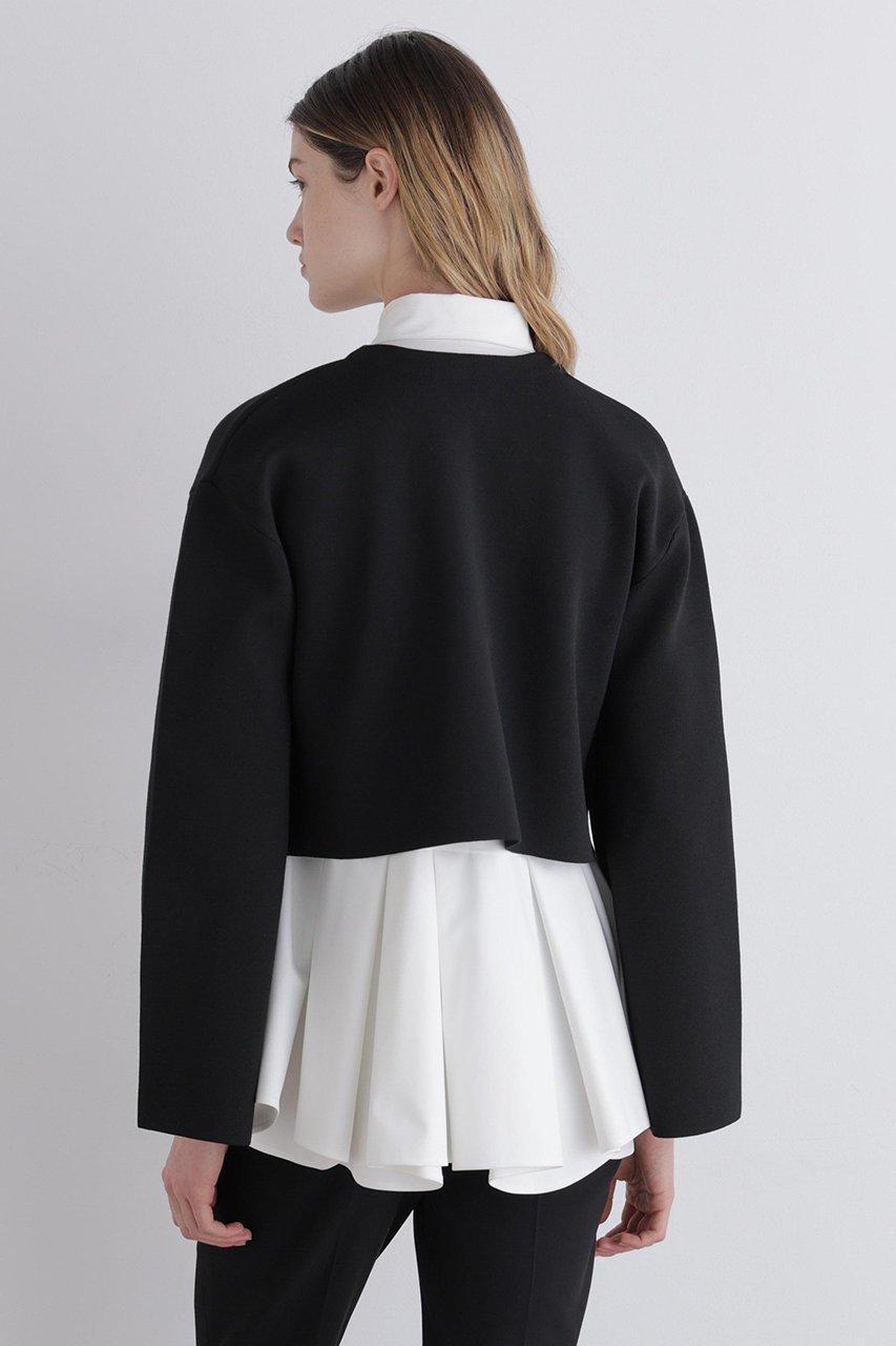 【ル フィル/LE PHIL】のショートニットカーディガン 人気、トレンドファッション・服の通販 founy(ファニー) 　ファッション　Fashion　レディースファッション　Fashion for Women　トップス・カットソー　Cut & Sew Tops　ニット　Knit Tops & Sweaters　カーディガン・羽織り　Layered Style Cardigans　カジュアルプルオーバー・ニットトップス　Pullovers & Knit Tops / Casual Pullovers　なめらか　Smooth, Silky Texture　インナー　Innerwear　スタンダード　Standard, Basic　バランス　Balance, Style Balance　フリル　Frill, Ruffle　ボレロ　Bolero, Short Cardigan　other-5|ID: prp329100004911449 ipo3291000000036804393