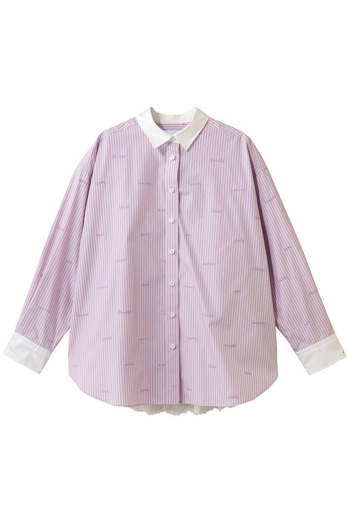 【ミュベール/MUVEIL】のレター刺しゅうシャツブラウス インテリア・キッズ・メンズ・レディースファッション・服の通販 founy(ファウニー) https://founy.com/ ファッション Fashion レディースファッション Fashion for Women トップス・カットソー Cut & Sew Tops シャツ・ブラウス・オフィスカジュアル Elegant Blouses & Button-Ups おすすめ Recommended / Our Picks カフス Cuff Design クラシカル Classical, Vintage-Inspired ジャケット Jacket, Outerwear スリーブ Sleeve, Long Sleeve / Short Sleeve レース Lace, Lace Fabric ロング Long, Long-Length |ID: prp329100004911504 ipo3291000000036804948