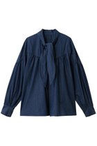 【ミュベール/MUVEIL】のボータイチュニックブラウス 人気、トレンドファッション・服の通販 founy(ファニー) ファッション Fashion レディースファッション Fashion for Women トップス・カットソー Cut & Sew Tops シャツ・ブラウス・オフィスカジュアル Elegant Blouses & Button-Ups エレガント 上品 Elegant シンプル Simple, Minimal スリーブ Sleeve, Long Sleeve / Short Sleeve ダンガリー Dungaree, Chambray チュニック Tunic, Long Top バルーン Balloon, Balloon Silhouette ロング Long, Long-Length 再入荷 Restock / Back in Stock thumbnail インディゴ|ID: prp329100004911508 ipo3291000000036804978