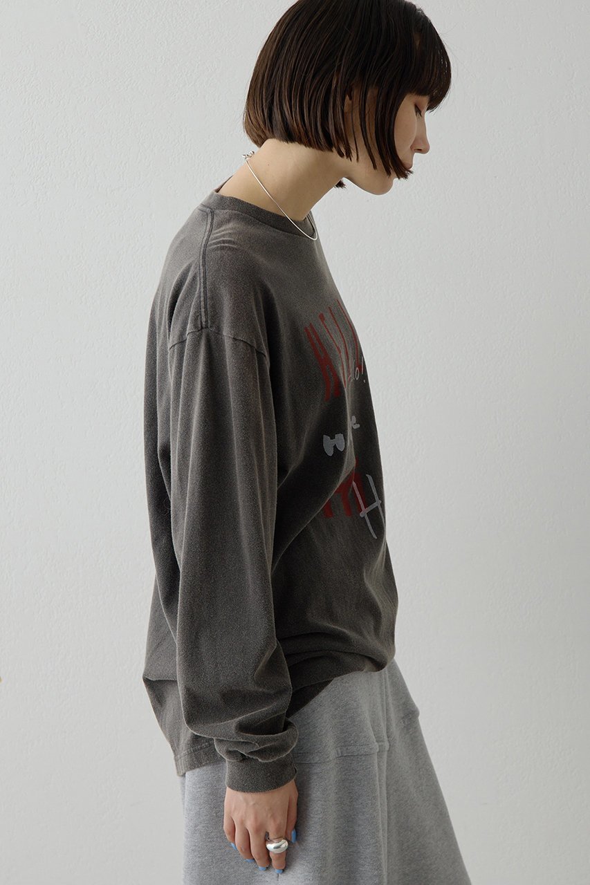 【ウィムガゼット/Whim Gazette】のロゴロングスリーブTシャツ 人気、トレンドファッション・服の通販 founy(ファニー) ファッション Fashion レディースファッション Fashion for Women トップス・カットソー Cut & Sew Tops シャツ・ブラウス・オフィスカジュアル Elegant Blouses & Button-Ups ロングTシャツ・Tシャツ Longline T-Shirts & Tees カットソー・ベーシックTシャツ Cut-and-Sewn Tops / Stretch Tees & Basics カットソー Cut and Sewn Top スリーブ Sleeve, Long Sleeve / Short Sleeve プリント Print, Printed Pattern ベーシック Basic, Essential ロング Long, Long-Length other-4|ID: prp329100004911519 ipo3291000000036805079