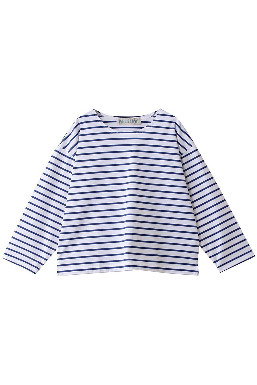 【ミディウミ/MidiUmi】のBD wide PO プルオーバー インテリア・キッズ・メンズ・レディースファッション・服の通販 founy(ファニー) ファッション Fashion レディースファッション Fashion for Women トップス・カットソー Cut & Sew Tops シャツ・ブラウス・オフィスカジュアル Elegant Blouses & Button-Ups ロングTシャツ・Tシャツ Longline T-Shirts & Tees カジュアルプルオーバー・ニットトップス Pullovers & Knit Tops / Casual Pullovers カットソー・ベーシックTシャツ Cut-and-Sewn Tops / Stretch Tees & Basics スリーブ Sleeve, Long Sleeve / Short Sleeve ボーダー Border, Stripe リラックス Relax, Relaxed Fit ロング Long, Long-Length ワイド Wide, Wide Fit blue|ID: prp329100004911530 ipo3291000000036805170