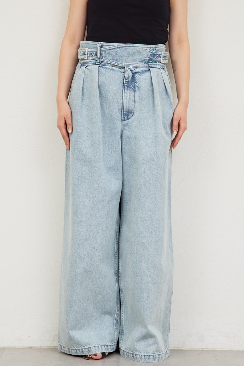 【ガリャルダガランテ/GALLARDAGALANTE】の【PEAS】【セットアップ対応】デニムグルカパンツ 人気、トレンドファッション・服の通販 founy(ファニー) 　ファッション　Fashion　レディースファッション　Fashion for Women　セットアップ　Matching Sets　レディースパンツ・ボトムス　Pants & Trousers / Bottoms　パンツ　Pants & Trousers　デニムパンツ・ジーンズ・美脚デニム　Denim Jeans & Pants　おすすめ　Recommended / Our Picks　ジャケット　Jacket, Outerwear　セットアップ　Set-Up, Coordinated Outfit　デニム　Denim, Jeans Material　パッチ　Patch, Appliqué　ミリタリー　Military, Army Style　ワイド　Wide, Wide Fit　other-7|ID: prp329100004911678 ipo3291000000036806615