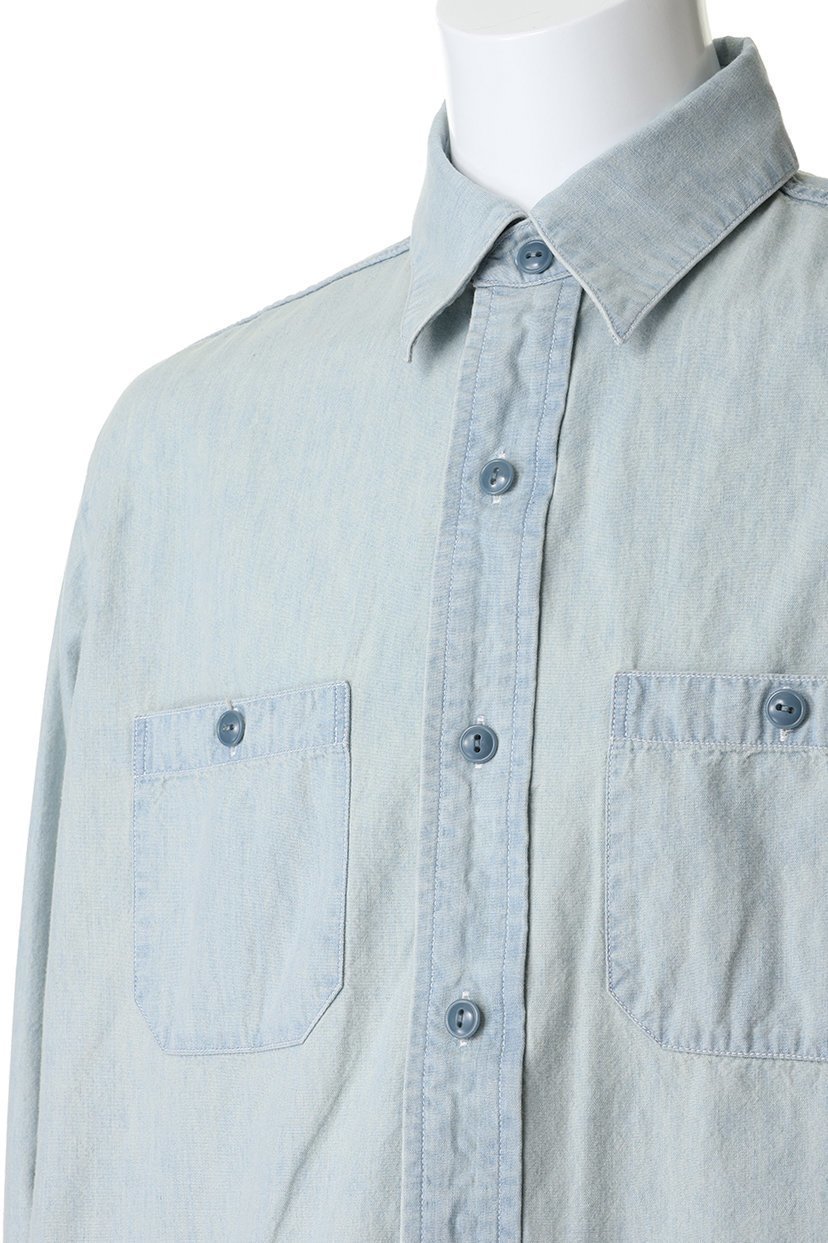 【セブン バイ セブン/SEVEN BY SEVEN / MEN】の【MEN】CHAMBRAY シャツ ロングスリーブ 人気、トレンドファッション・服の通販 founy(ファニー) 　ファッション　Fashion　メンズファッション　Fashion for Men　インディゴ　Indigo Denim　スリーブ　Sleeve, Long Sleeve / Short Sleeve　バランス　Balance, Style Balance　モダン　Modern, Contemporary　リラックス　Relax, Relaxed Fit　ロング　Long, Long-Length　ワーク　Workwear, Utility Style　定番　Standard, Basic Item　羽織　Haori, Light Jacket　other-5|ID: prp329100004911718 ipo3291000000036806933