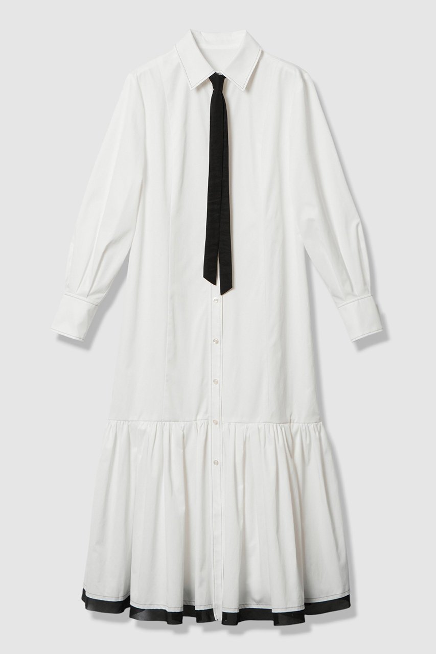 【アルアバイル/allureville】の【LOULOU WILLOUGHBY】メモリーツイルティアードシャツワンピース インテリア・キッズ・メンズ・レディースファッション・服の通販 founy(ファニー) ファッション Fashion レディースファッション Fashion for Women ワンピース Dresses シャツワンピース / 1枚で着映えコーデ Shirt Dresses チュニック Tunic Tops & Dresses オーガンジー Organza Fabric シャツワンピ Shirt Dress, Shirt One-Piece チュニック Tunic, Long Top ロング Long, Long-Length エレガント 上品 Elegant ホワイト系|ID: prp329100004911746 ipo3291000000036807151