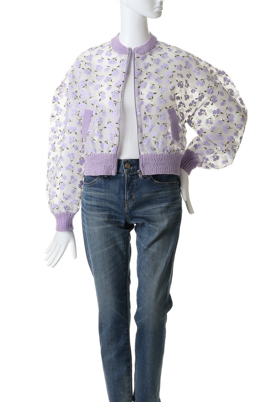 【ミュベール/MUVEIL】のフラワーフロッキープリントジップジャケット 人気、トレンドファッション・服の通販 founy(ファニー) ファッション Fashion レディースファッション Fashion for Women アウター Coat / Outerwear Collection レディースジャケット・軽アウター Jackets ブルゾンジャケット・スポーティアウター Blouson Jackets おすすめ Recommended / Our Picks オーガンジー Organza Fabric コンパクト Compact, Small Size ジャケット Jacket, Outerwear ブルゾン Blouson, Bomber Jacket ボトム Bottoms, Lower Wear ポケット Pocket, Pocket Detail エレガント 上品 Elegant other-8|ID: prp329100004911755 ipo3291000000036807279