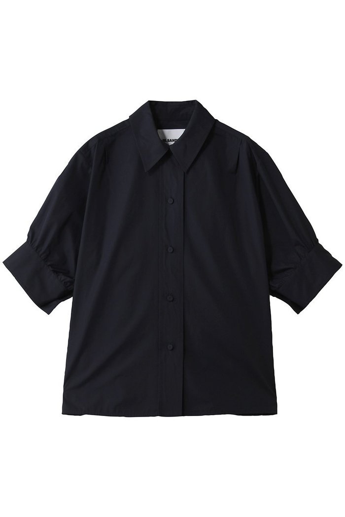 【ジル サンダー/JIL SANDER】のギャザーハーフスリーブ シャツ インテリア・キッズ・メンズ・レディースファッション・服の通販 founy(ファニー) https://founy.com/ ファッション Fashion レディースファッション Fashion for Women トップス・カットソー Cut & Sew Tops シャツ・ブラウス・オフィスカジュアル Elegant Blouses & Button-Ups ショート Short, Short Length スリーブ Sleeve, Long Sleeve / Short Sleeve |ID: prp329100004911782 ipo3291000000036807464
