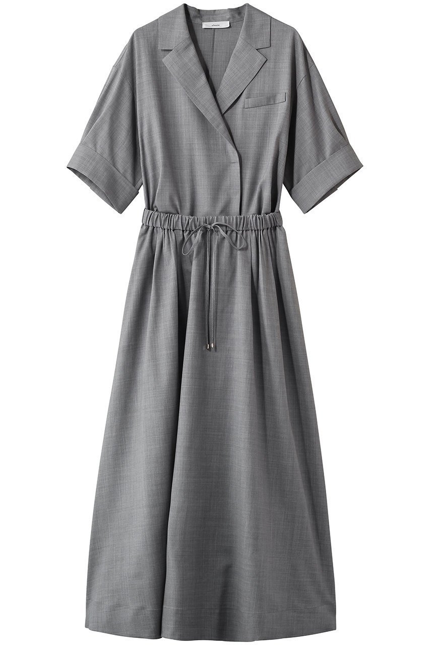 【エブール/ebure】のドライトロピカル テーラードカラーワンピース インテリア・キッズ・メンズ・レディースファッション・服の通販 founy(ファニー) 　ファッション　Fashion　レディースファッション　Fashion for Women　ワンピース　Dresses　チュニック　Tunic Tops & Dresses　カフス　Cuff Design　チュニック　Tunic, Long Top　テーラード　Tailored, Tailored Fit　ポケット　Pocket, Pocket Detail　グレー|ID: prp329100004911862 ipo3291000000036808211