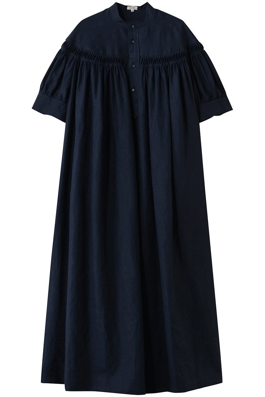 【サイ サイベーシックス/Scye SCYE BASICS】の60/1 Linen Cambric タックド ドレス インテリア・キッズ・メンズ・レディースファッション・服の通販 founy(ファニー) 　ファッション　Fashion　レディースファッション　Fashion for Women　ワンピース　Dresses　フォーマル・パーティードレス・結婚式用ドレス　Elegant & Casual Dresses　チュニック　Tunic Tops & Dresses　シューズ　Shoes, Footwear　チュニック　Tunic, Long Top　ドレス　Dress, One-Piece　リネン　Linen, Linen Fabric　ロング　Long, Long-Length　エレガント 上品　Elegant　ダークネイビー|ID: prp329100004911869 ipo3291000000036808271