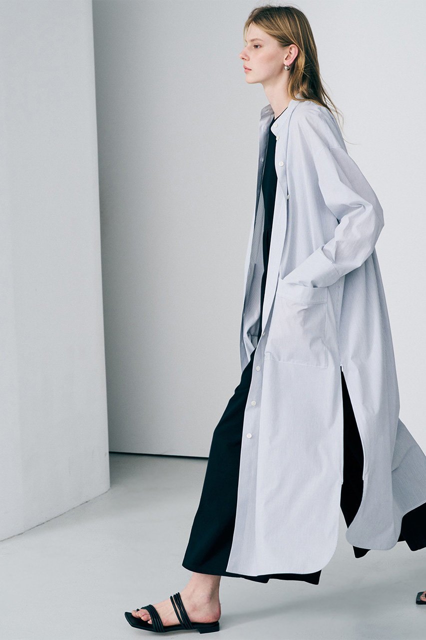 【アンクレイヴ/uncrave】のコットンクロスストライプ シャツワンピース 人気、トレンドファッション・服の通販 founy(ファニー) ファッション Fashion レディースファッション Fashion for Women ワンピース Dresses シャツワンピース / 1枚で着映えコーデ Shirt Dresses チュニック Tunic Tops & Dresses おすすめ Recommended / Our Picks ストライプ Stripe, Striped Pattern ストレート Straight, Straight Cut スリット Slit, Slit Detail チュニック Tunic, Long Top ドレス Dress, One-Piece ロング Long, Long-Length 無地 Plain, Solid Color other-8|ID: prp329100004911911 ipo3291000000036808588