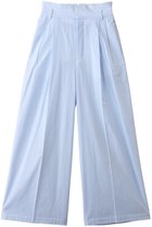 【アンクレイヴ/uncrave】のコットンクロスストライプ ワイドトラウザー 人気、トレンドファッション・服の通販 founy(ファニー) ファッション Fashion レディースファッション Fashion for Women パンツ Pants & Trousers ストライプ Stripe, Striped Pattern フロント Front, Front Design ベーシック Basic, Essential 無地 Plain, Solid Color thumbnail サックスストライプ|ID: prp329100004911915 ipo3291000000036808595