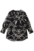 【エムフィル/M Fil】のローププリント クルーネックギャザーブラウス 人気、トレンドファッション・服の通販 founy(ファニー) ファッション Fashion レディースファッション Fashion for Women トップス・カットソー Cut & Sew Tops シャツ・ブラウス・オフィスカジュアル Elegant Blouses & Button-Ups カフス Cuff Design ギャザー Gathered, Ruffled スリーブ Sleeve, Long Sleeve / Short Sleeve プリント Print, Printed Pattern ランダム Random, Irregular ロング Long, Long-Length thumbnail ブラック|ID: prp329100004911922 ipo3291000000036808658