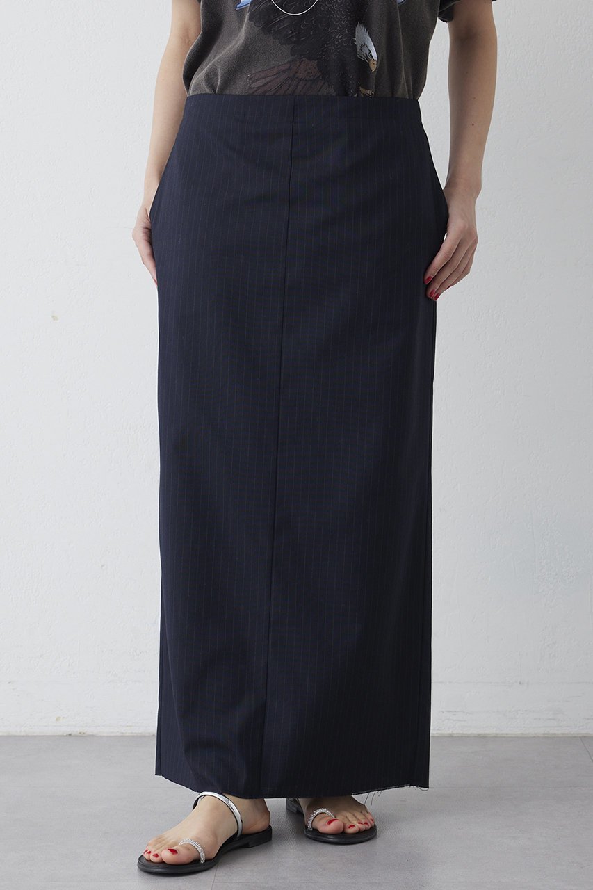 【ウィムガゼット/Whim Gazette】のIラインスリットスカート インテリア・キッズ・メンズ・レディースファッション・服の通販 founy(ファニー) 　ファッション　Fashion　レディースファッション　Fashion for Women　スカート　Skirts　ロングスカート　Long Skirts / Maxi & Midi Skirts　クラシカル　Classical, Vintage-Inspired　ストレッチ　Stretch, Stretchy Fabric　スリット　Slit, Slit Detail　ドレス　Dress, One-Piece　メランジ　Melange, Mixed Yarn　ランダム　Random, Irregular　ロング　Long, Long-Length　新作・新入荷　New Arrivals / New In　ネイビー|ID: prp329100004911955 ipo3291000000036808893