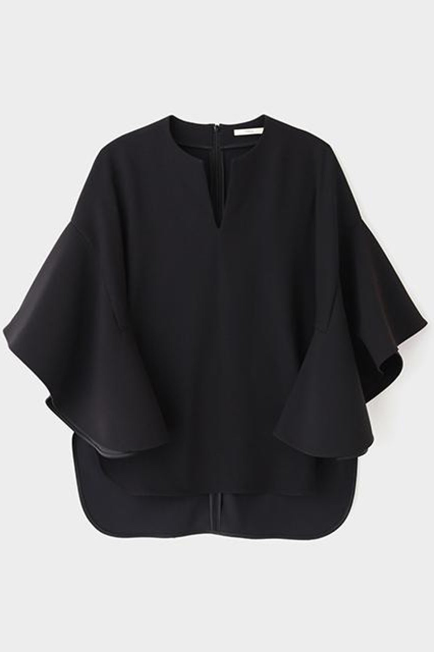 【ル フィル/LE PHIL】の2WAYツイルフレアブラウス インテリア・キッズ・メンズ・レディースファッション・服の通販 founy(ファニー) ファッション Fashion レディースファッション Fashion for Women トップス・カットソー Cut & Sew Tops シャツ・ブラウス・オフィスカジュアル Elegant Blouses & Button-Ups おすすめ Recommended / Our Picks ショート Short, Short Length スリーブ Sleeve, Long Sleeve / Short Sleeve セットアップ Set-Up, Coordinated Outfit フェミニン Feminine, Girly フォーマル Formal, Dressy フレア Flare, Flared エレガント 上品 Elegant ブラック|ID: prp329100004911983 ipo3291000000036809085