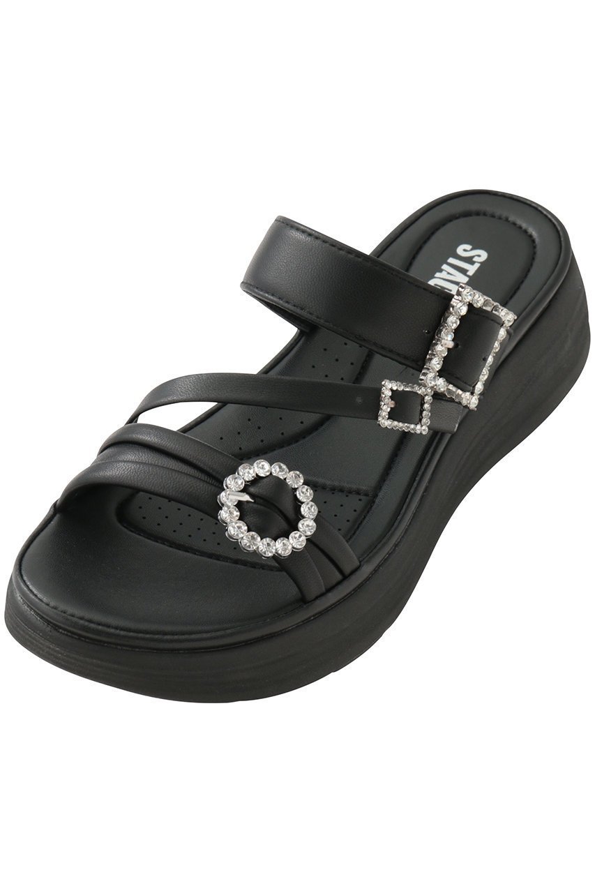 【スタッカート/STACCATO】のピピソフティーコンフォートライトサンダル インテリア・キッズ・メンズ・レディースファッション・服の通販 founy(ファニー) 　ファッション　Fashion　レディースファッション　Fashion for Women　エアリー　Airy Texture　サンダル　Sandals, Summer Shoes　ビジュー　Bijou, Jewel-like Accent　ラップ　Wrap, Wrap Design　リュクス　Luxury, Elegant, High-End, Chic　軽量　Lightweight, Ultra Light　ブラック|ID: prp329100004912061 ipo3291000000036809742