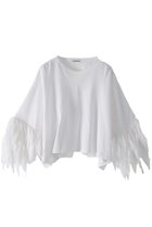 【アユーシ/AAYUSHI】のフェザーフリルカットソー 人気、トレンドファッション・服の通販 founy(ファニー) ファッション Fashion レディースファッション Fashion for Women トップス・カットソー Cut & Sew Tops シャツ・ブラウス・オフィスカジュアル Elegant Blouses & Button-Ups ロングTシャツ・Tシャツ Longline T-Shirts & Tees カットソー・ベーシックTシャツ Cut-and-Sewn Tops / Stretch Tees & Basics インド Indian Textile カットソー Cut and Sewn Top ショルダー Shoulder, Shoulder Strap ショート Short, Short Length シンプル Simple, Minimal スラックス Slacks, Dress Pants スリーブ Sleeve, Long Sleeve / Short Sleeve デニム Denim, Jeans Material ドロップ Drop Shoulder, Dropped Style バランス Balance, Style Balance フェザー Feather, Feather Detail フリル Frill, Ruffle ボックス Boxy, Box Shape おすすめ Recommended / Our Picks thumbnail ホワイト|ID: prp329100004912094 ipo3291000000036809994