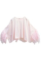 【アユーシ/AAYUSHI】のフェザーフリルカットソー 人気、トレンドファッション・服の通販 founy(ファニー) ファッション Fashion レディースファッション Fashion for Women トップス・カットソー Cut & Sew Tops シャツ・ブラウス・オフィスカジュアル Elegant Blouses & Button-Ups ロングTシャツ・Tシャツ Longline T-Shirts & Tees カットソー・ベーシックTシャツ Cut-and-Sewn Tops / Stretch Tees & Basics インド Indian Textile カットソー Cut and Sewn Top ショルダー Shoulder, Shoulder Strap ショート Short, Short Length シンプル Simple, Minimal スラックス Slacks, Dress Pants スリーブ Sleeve, Long Sleeve / Short Sleeve デニム Denim, Jeans Material ドロップ Drop Shoulder, Dropped Style バランス Balance, Style Balance フェザー Feather, Feather Detail フリル Frill, Ruffle ボックス Boxy, Box Shape おすすめ Recommended / Our Picks thumbnail ピンク|ID: prp329100004912094 ipo3291000000036809999