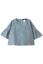【マックスマーラ/Max Mara】の【Weekend Max Mara】BREAK タフタTシャツ 人気、トレンドファッション・服の通販 founy(ファニー) ファッション Fashion レディースファッション Fashion for Women トップス・カットソー Cut & Sew Tops シャツ・ブラウス・オフィスカジュアル Elegant Blouses & Button-Ups ロングTシャツ・Tシャツ Longline T-Shirts & Tees カットソー・ベーシックTシャツ Cut-and-Sewn Tops / Stretch Tees & Basics クロップド Cropped, Short Length ショート Short, Short Length スリーブ Sleeve, Long Sleeve / Short Sleeve タフタ Taffeta, Structured Fabric トレンド Trend, Trending Now フェミニン Feminine, Girly フレア Flare, Flared 半袖 Short Sleeve, Half Sleeve thumbnail ライトブルー|ID: prp329100004912099 ipo3291000000036810058